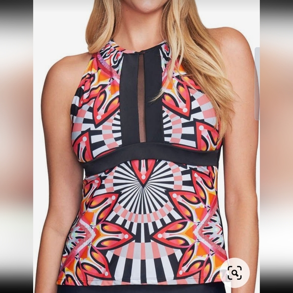 MAZU SWIM | strappy tankini swim bathing suit top - Picture 1 of 9